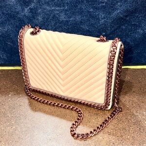 Aldo Greenwald Chain Bag - Beige/Blush pink